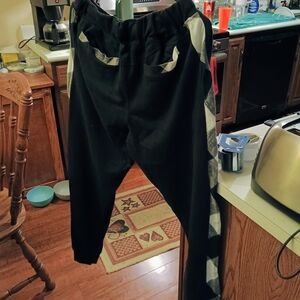 Fishing Without Beers Black and Gray Jogger Pants